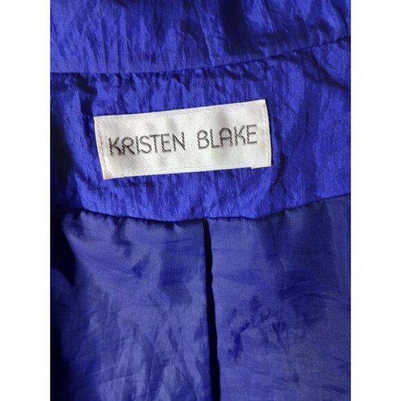 Vintage KRISTEN BLAKE Womens Blue Parachute Windbreaker Size M Jacket 80s Retro - Picture 6 of 15